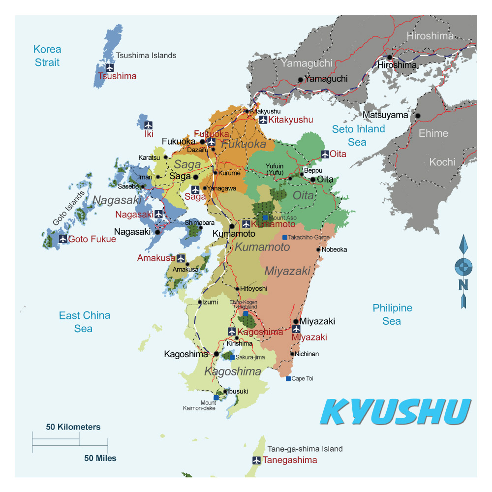 kyushu map